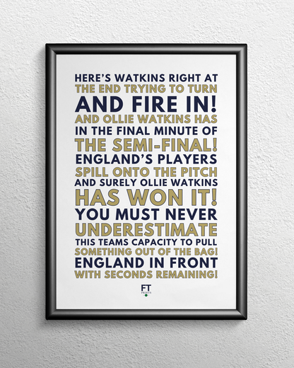 Ollie Watkins - In the final minute of the semi-final!