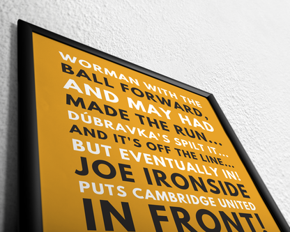 Joe Ironside - Cambridge United in front!