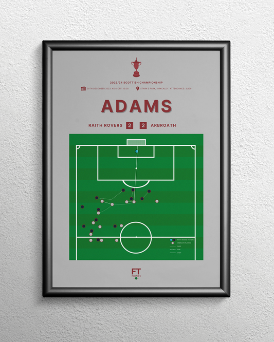 Adams' goal vs. Raith Rovers
