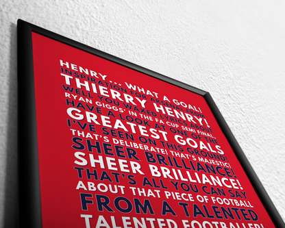 Thierry Henry - Absolutely unsaveable! Absolutely magnificent!