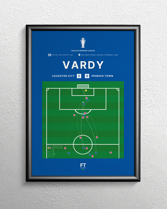 Vardy's goal vs. Ipswich Town