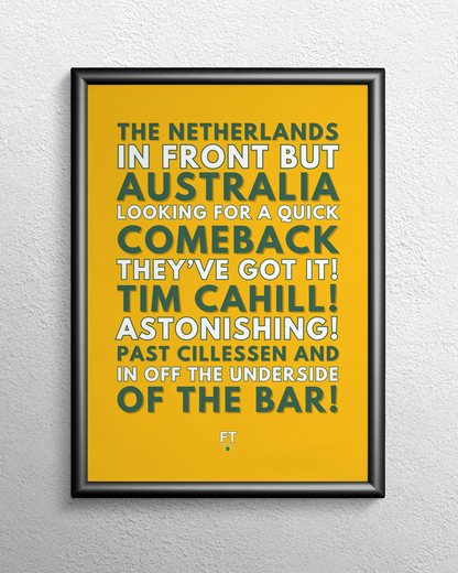 Tim Cahill - In off the underside of the bar!