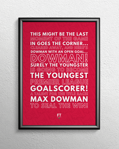 Max Dowman - The youngest Premier League goalscorer! (White)
