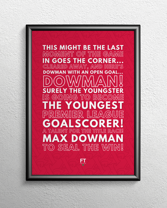 Max Dowman - The youngest Premier League goalscorer! (White)