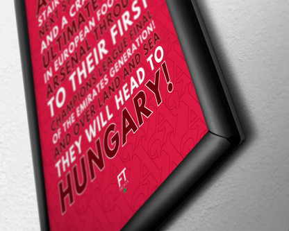 Arsenal - Next stop, Budapest! (Burgundy)