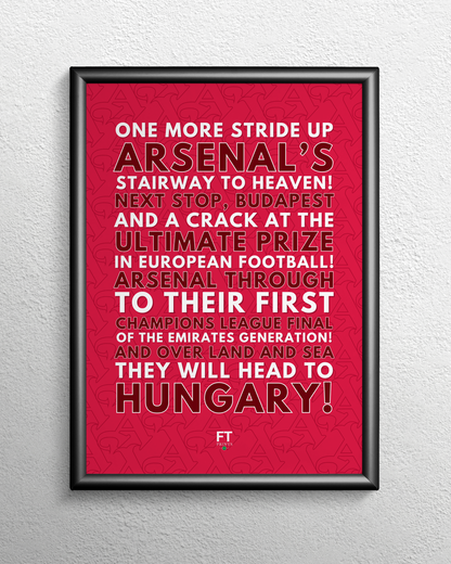 Arsenal - Next stop, Budapest! (Burgundy)