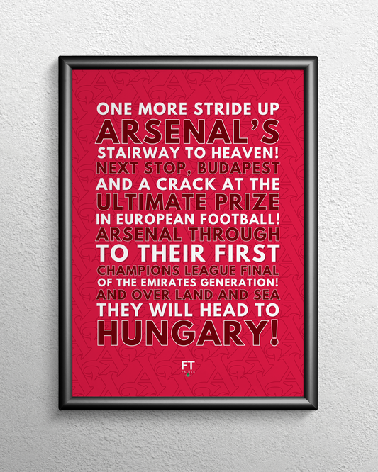 Arsenal - Next stop, Budapest! (Burgundy)