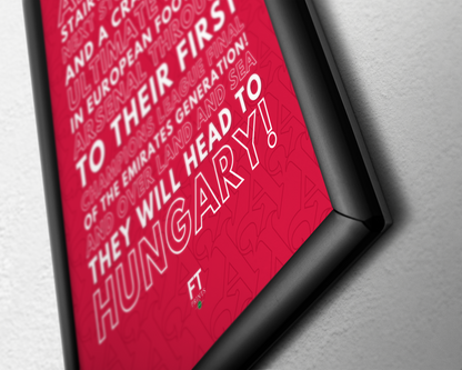 Arsenal - Next stop, Budapest! (White)