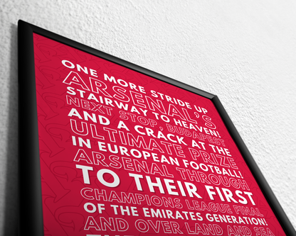 Arsenal - Next stop, Budapest! (White)