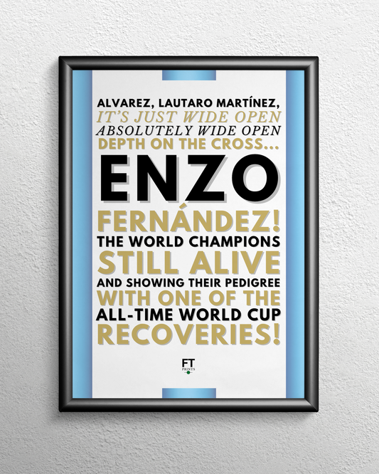Enzo Fernández - One of the all-time World Cup recoveries!