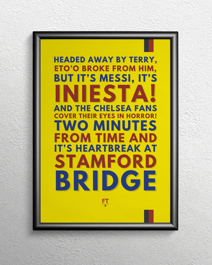 Andrés Iniesta - Heartbreak at Stamford Bridge!