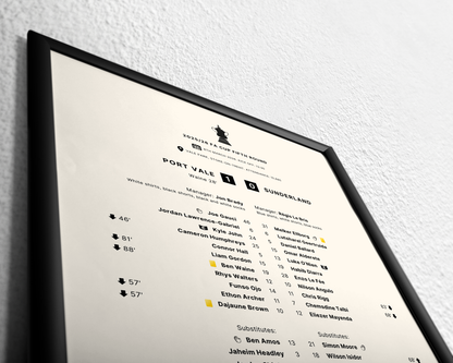 Port Vale 1-0 Sunderland