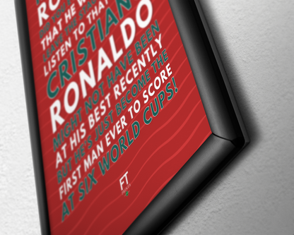 Cristiano Ronaldo - The first man ever to score at six World Cups!