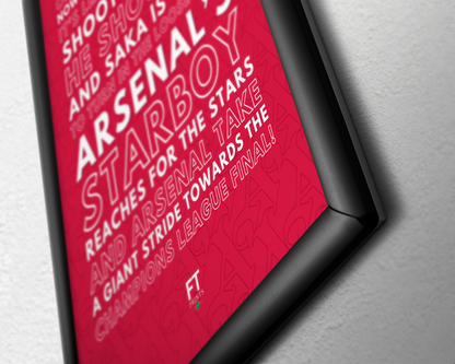 Bukayo Saka - Arsenal take a giant stride towards the Champions League final! (White)