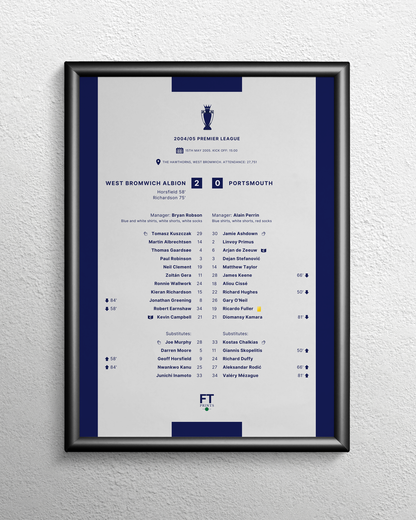 WBA 2-0 Portsmouth