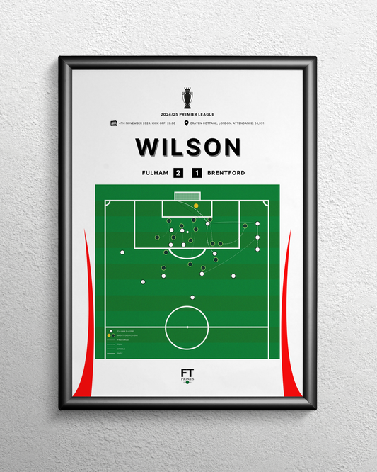 Wilson's first goal vs. Brentford